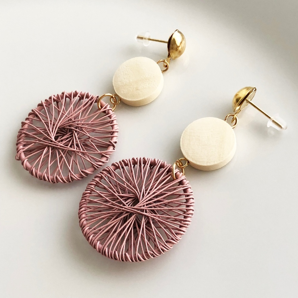 NEW "Fuji" Dreamcatcher Wooden Earrings - Picture 2 of 5
